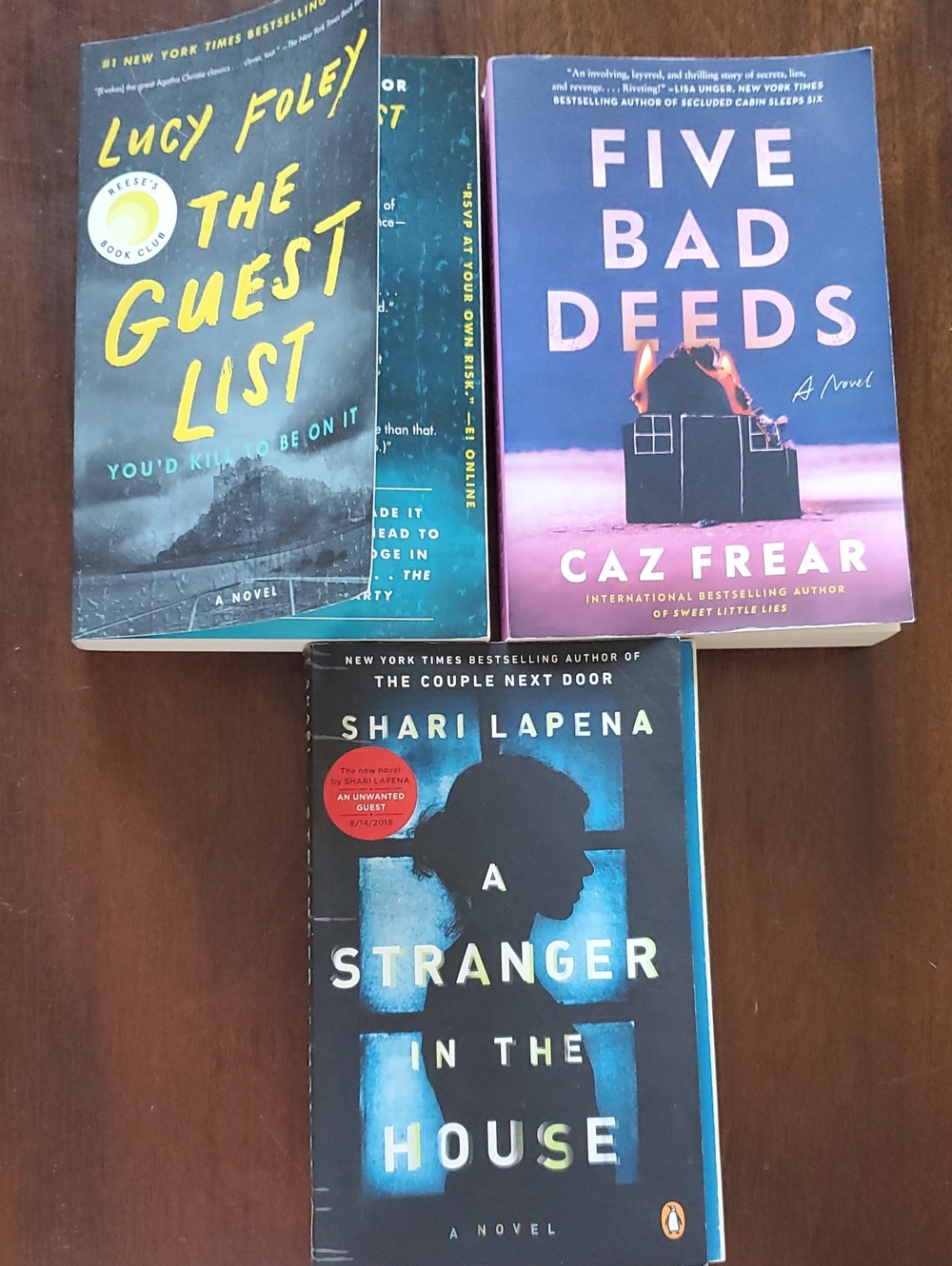 Set Of 3 Paperback Thrillers